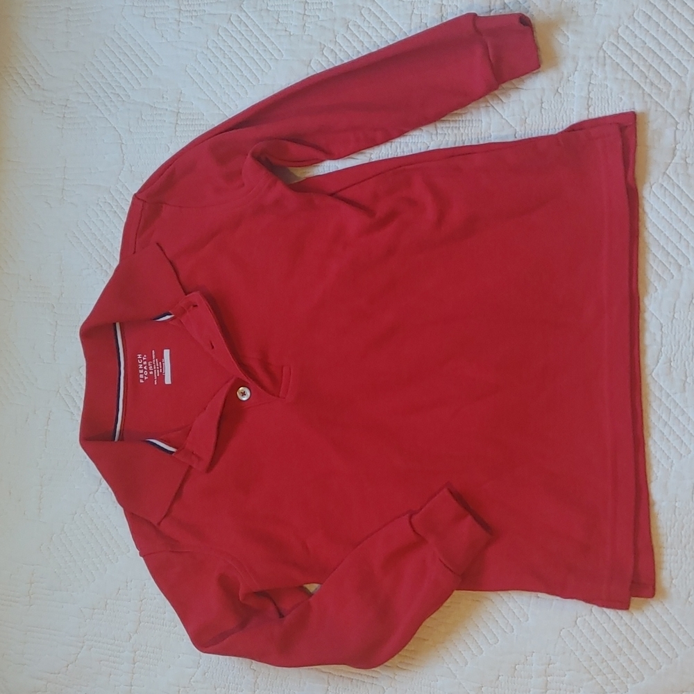 Red collared shirt